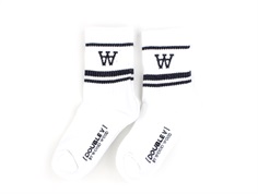 Wood Wood white/navy socks (2-pack)